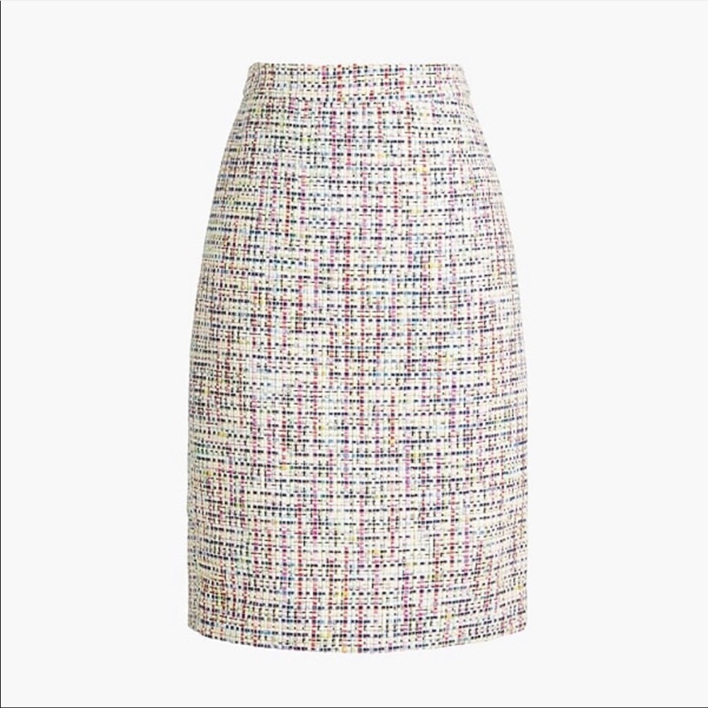 J. Crew rainbow tweed skirt